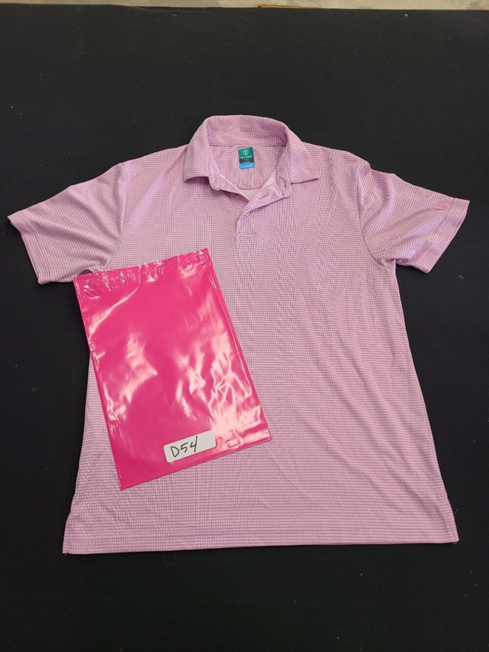 Pro Tour Coolplay Mens Pink Polo Shirt Medium 100% Polyester Lightweight Golf Te